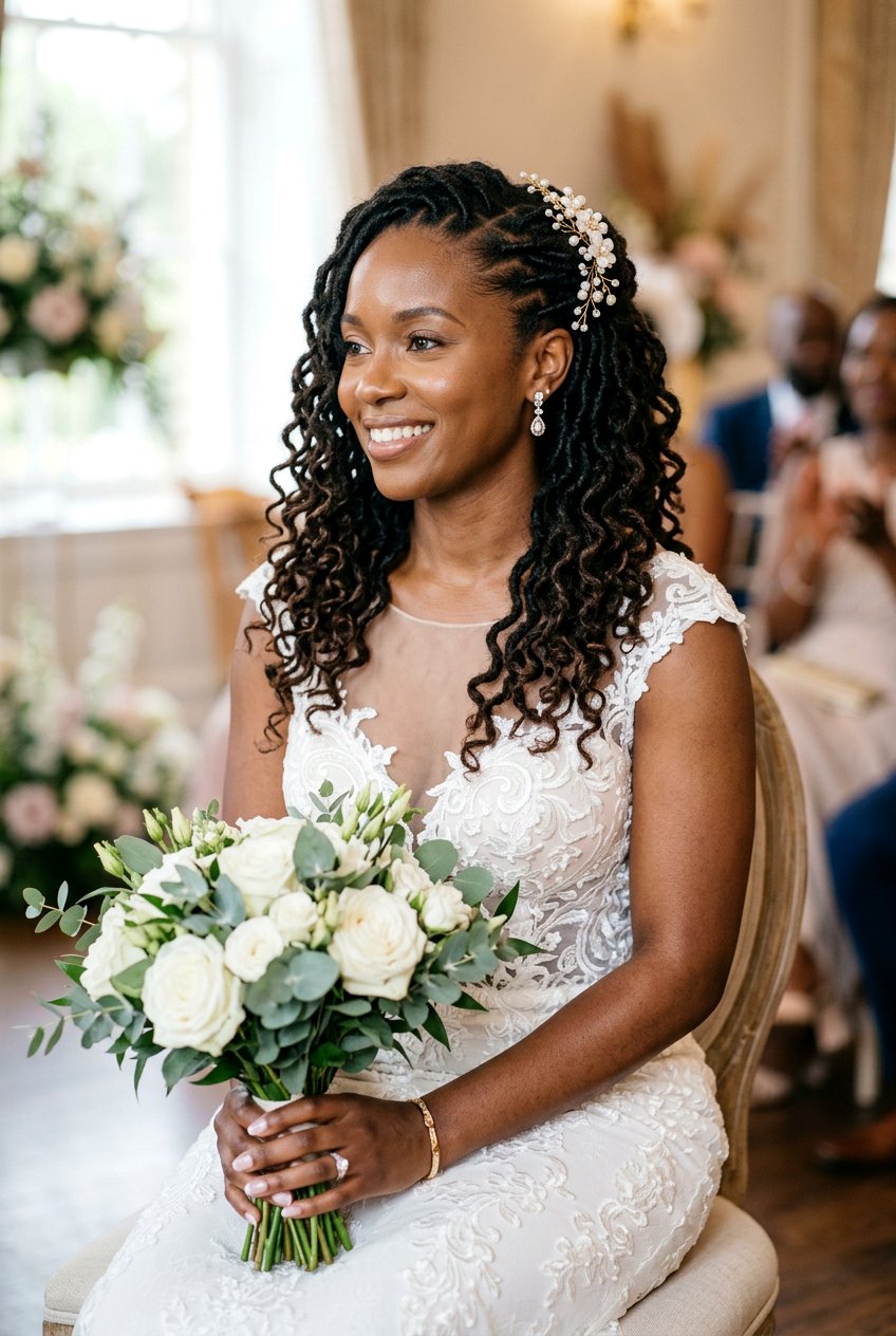 20 Breathtaking Natural Bridal Hairstyles for Black Women