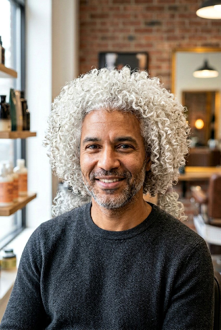 Curly Long Layered Haircut - 20 long layers haircut for older men - 20 long layers haircut for older men