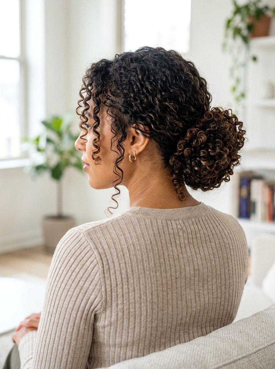 Curly Low Bun - 20 classy low bun hairstyle ideas - 20 classy low bun hairstyle ideas