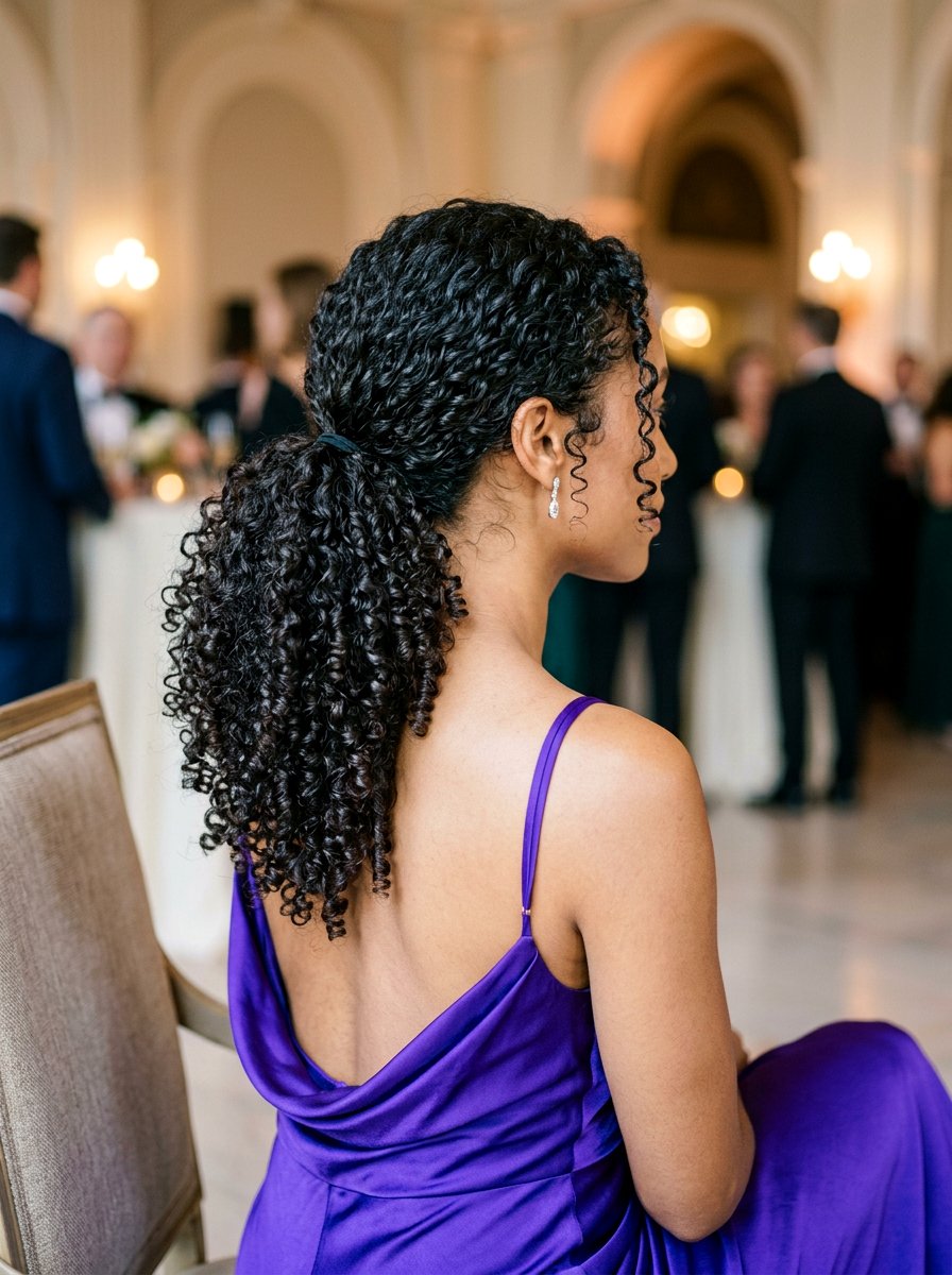 Curly Low Ponytail With Volume - 20 red carpet ponytail hairstyle - 20 red carpet ponytail hairstyle