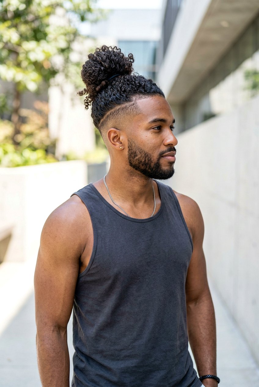 Curly Man Bun With Undercut - 20 man bun with undercut - 20 man bun with undercut
