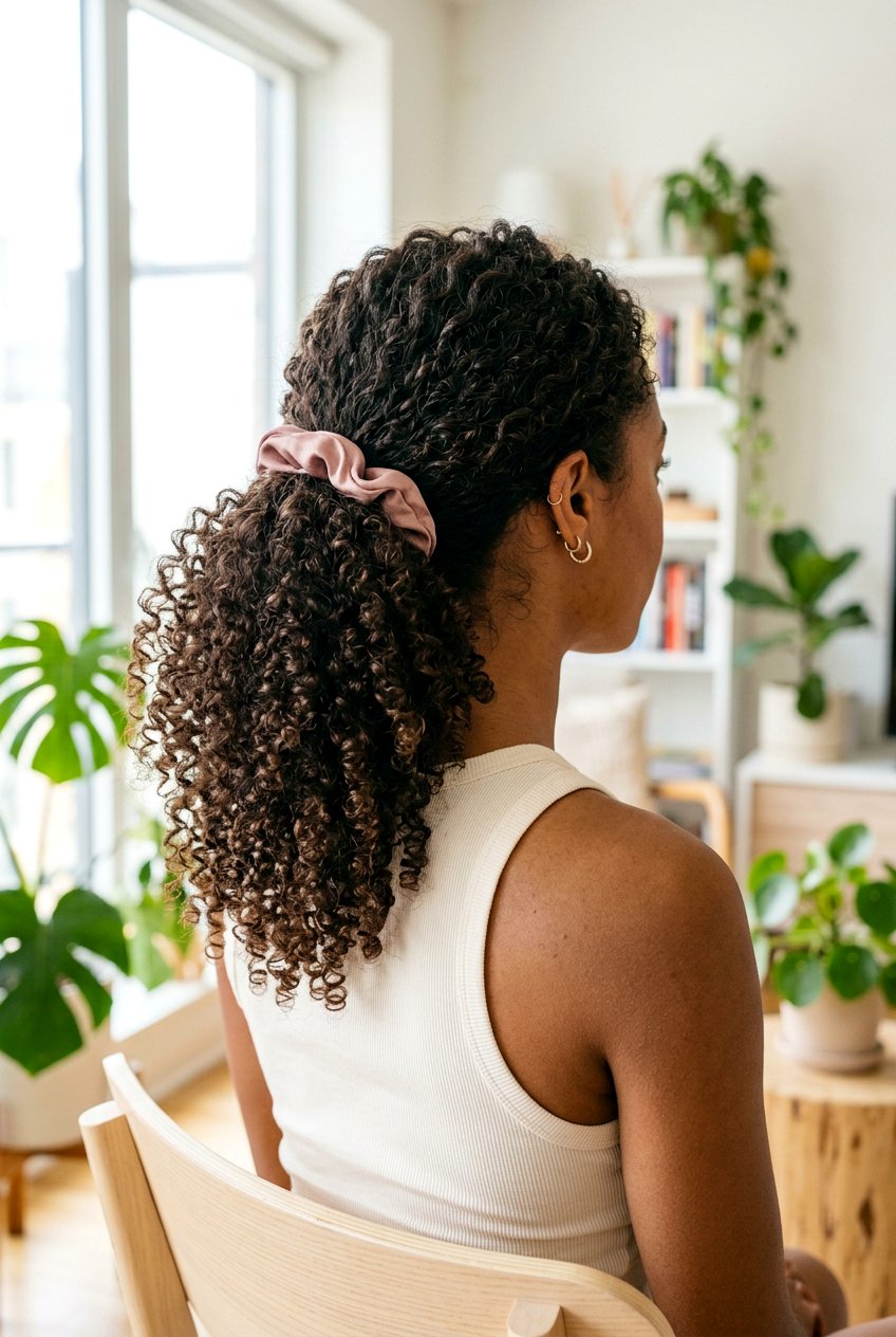 Curly Messy Ponytail - 20 boho messy ponytail hairstyle - 20 boho messy ponytail hairstyle