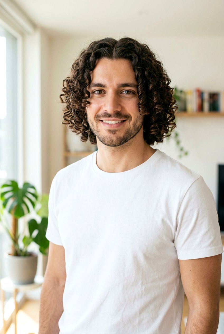 Curly Middle Part Flow - 20 middle part flow haircut men - 20 middle part flow haircut men
