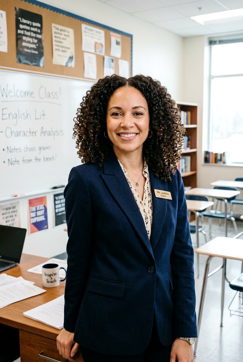 Curly Middle Part For Teachers - 20 teacher hairstyles for curly hair - 20 teacher hairstyles for curly hair