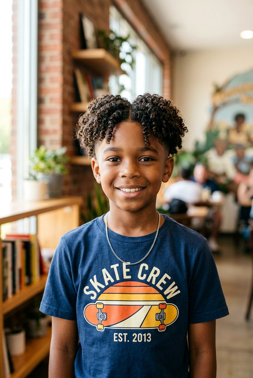 Curly Middle Part Taper - 20 fluffy middle part haircut for boys - 20 fluffy middle part haircut for boys