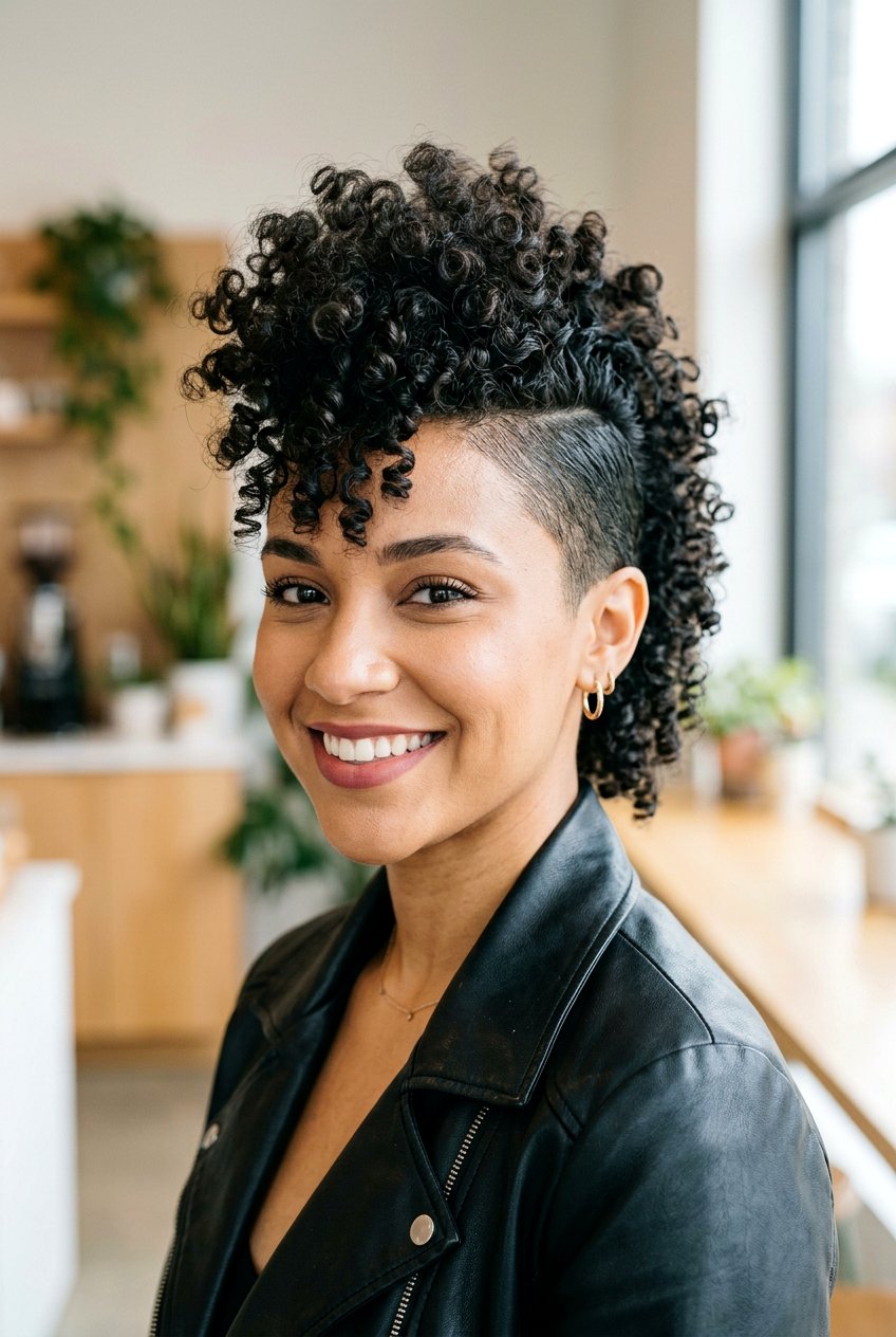 Curly Mohawk For Women - 20 short curly hairstyles - 20 short curly hairstyles