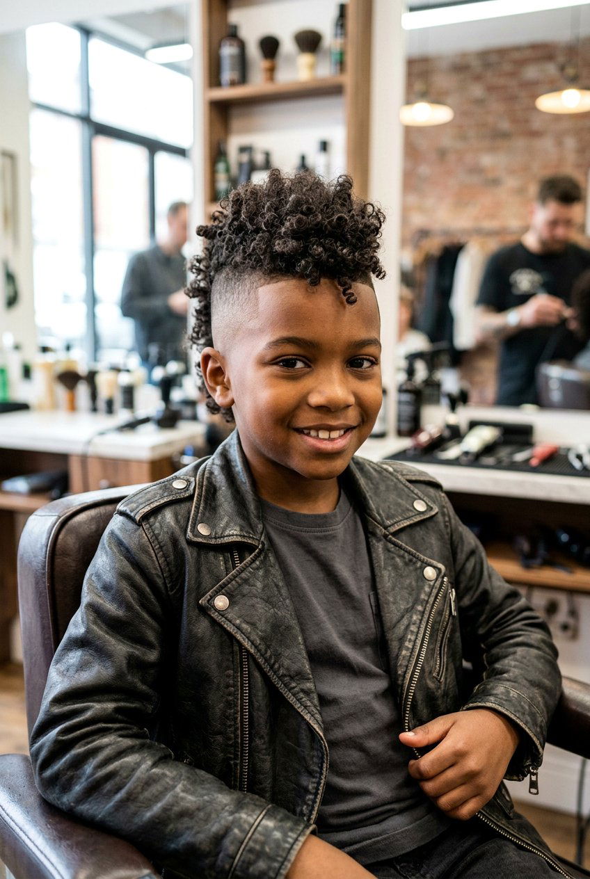 Curly Mohawk Haircut - 20 boys picture day hairstyle with curls - 20 boys picture day hairstyle with curls