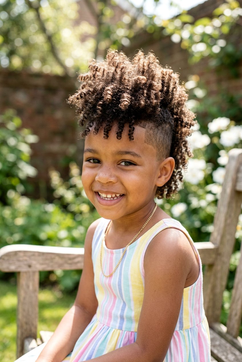Curly Mohawk - 20 curly haircut for little girls - 20 curly haircut for little girls