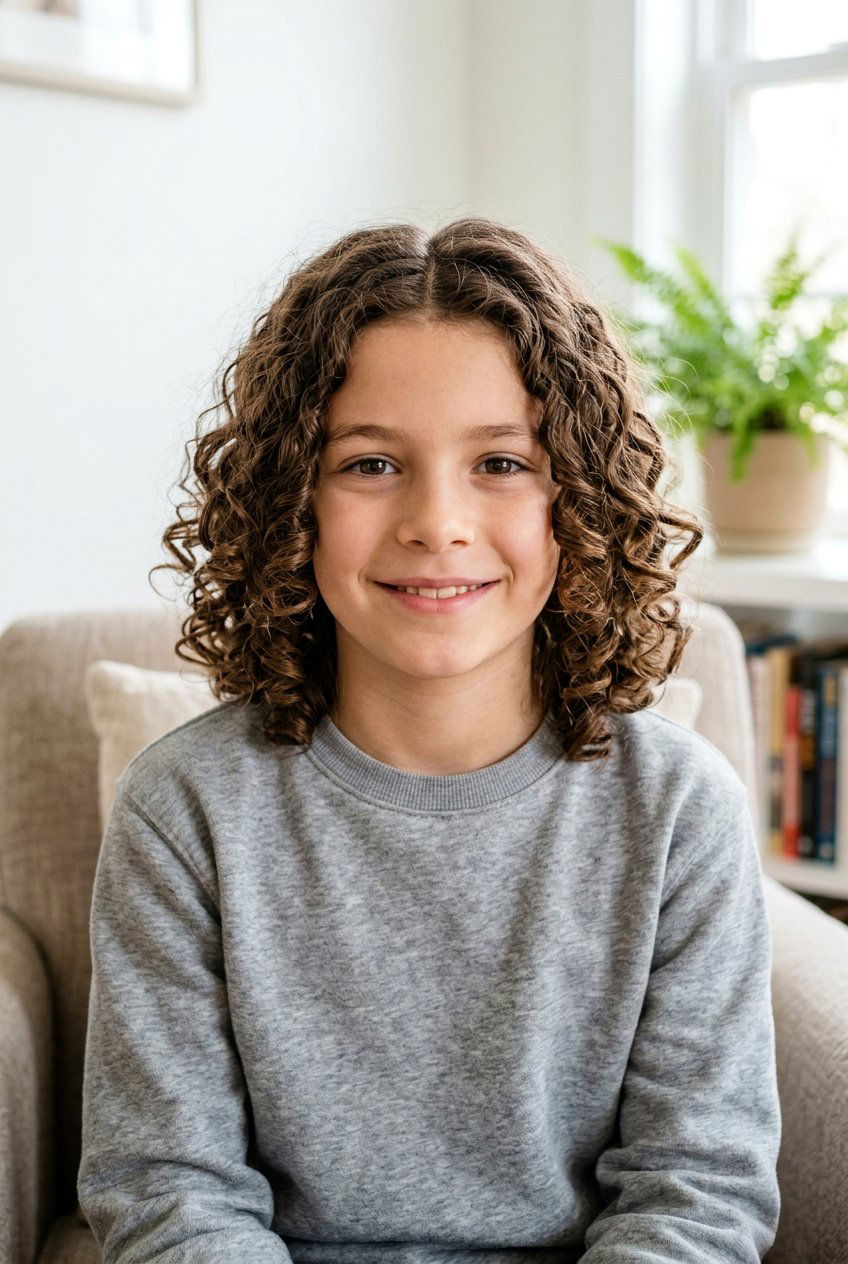 Curly Mop Haircut With Middle Part For Boys - 20 curly mop haircut for boys - 20 curly mop haircut for boys