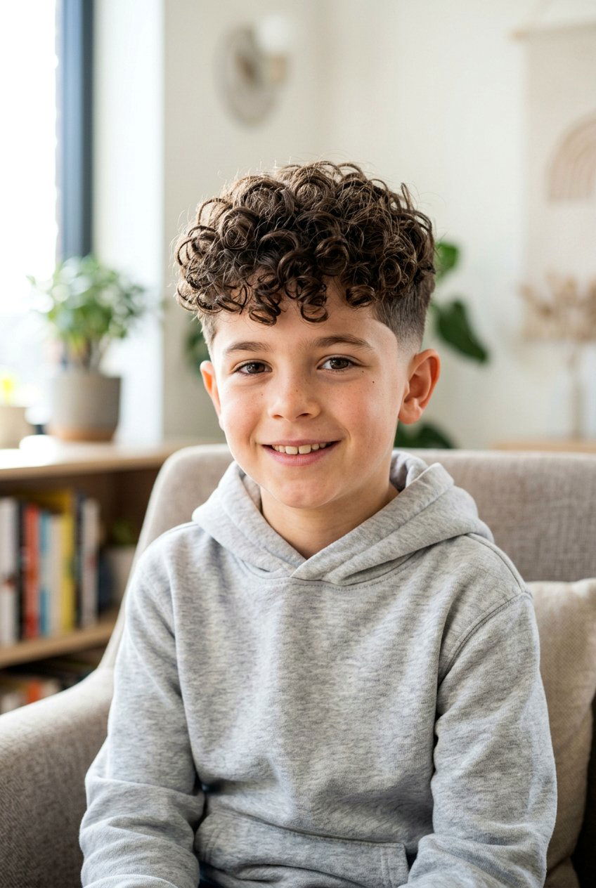 Curly Mop Top With Tapered Sides - 20 curly mop haircut for boys - 20 curly mop haircut for boys