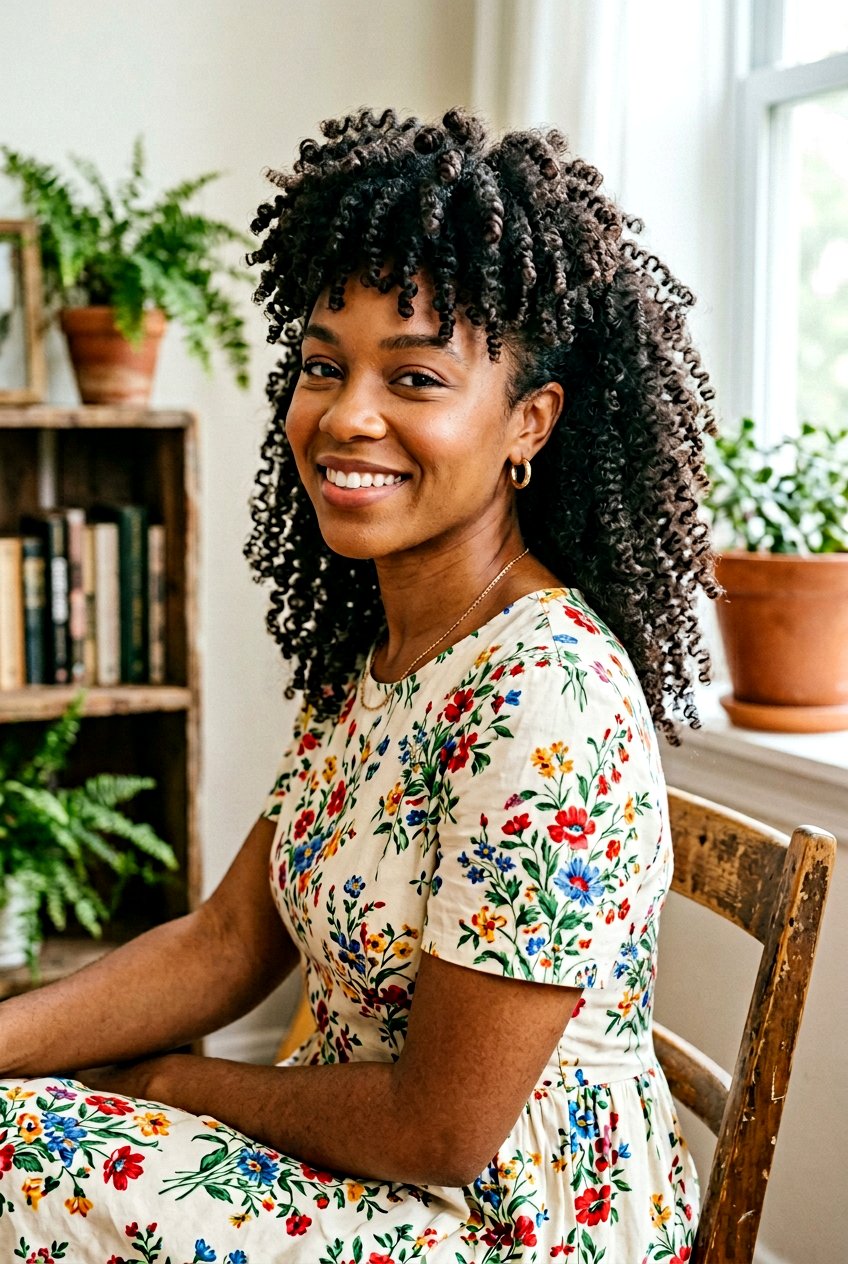 Curly Mullet For Thick Coily Hair - 20 mullet haircut for thick hair women - 20 mullet haircut for thick hair women