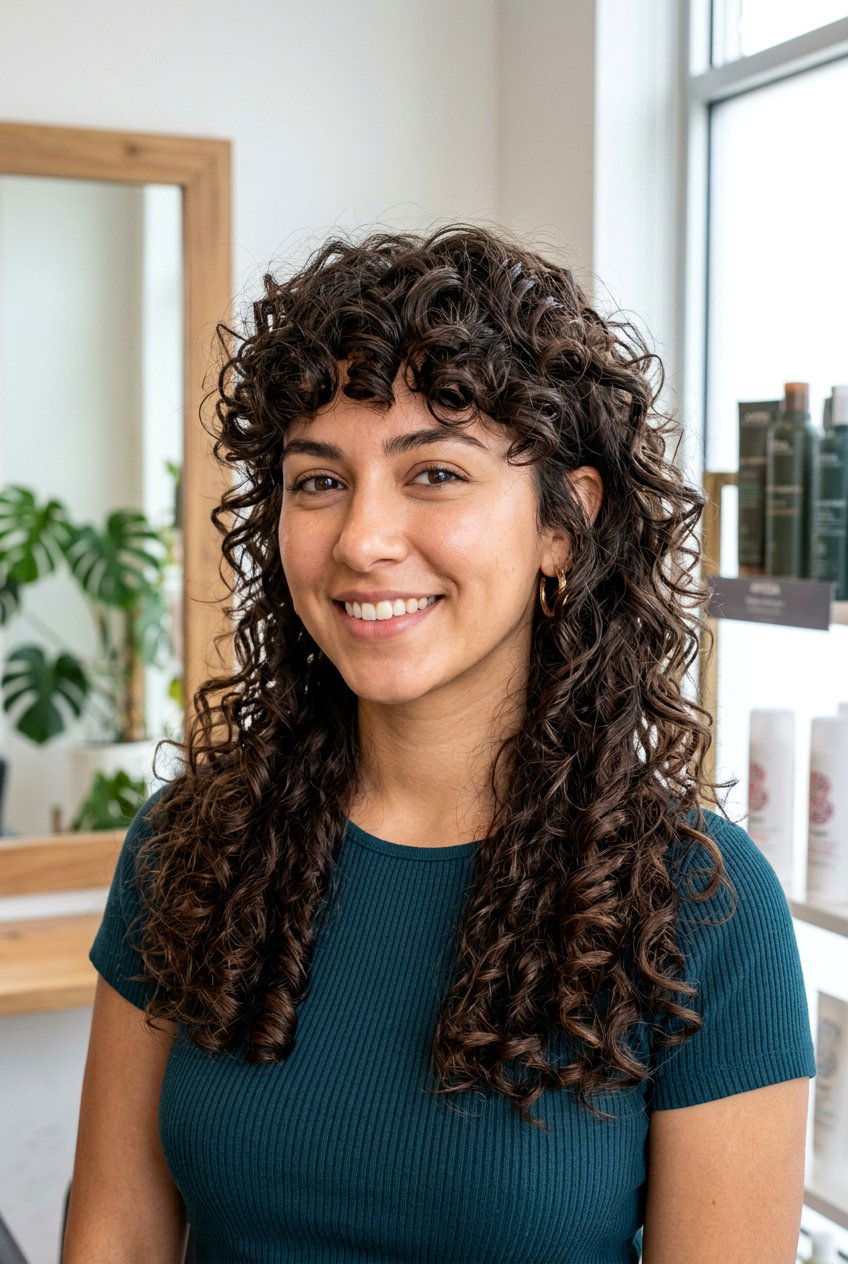 Curly Mullet Haircut - 20 mullet haircut for women - 20 mullet haircut for women