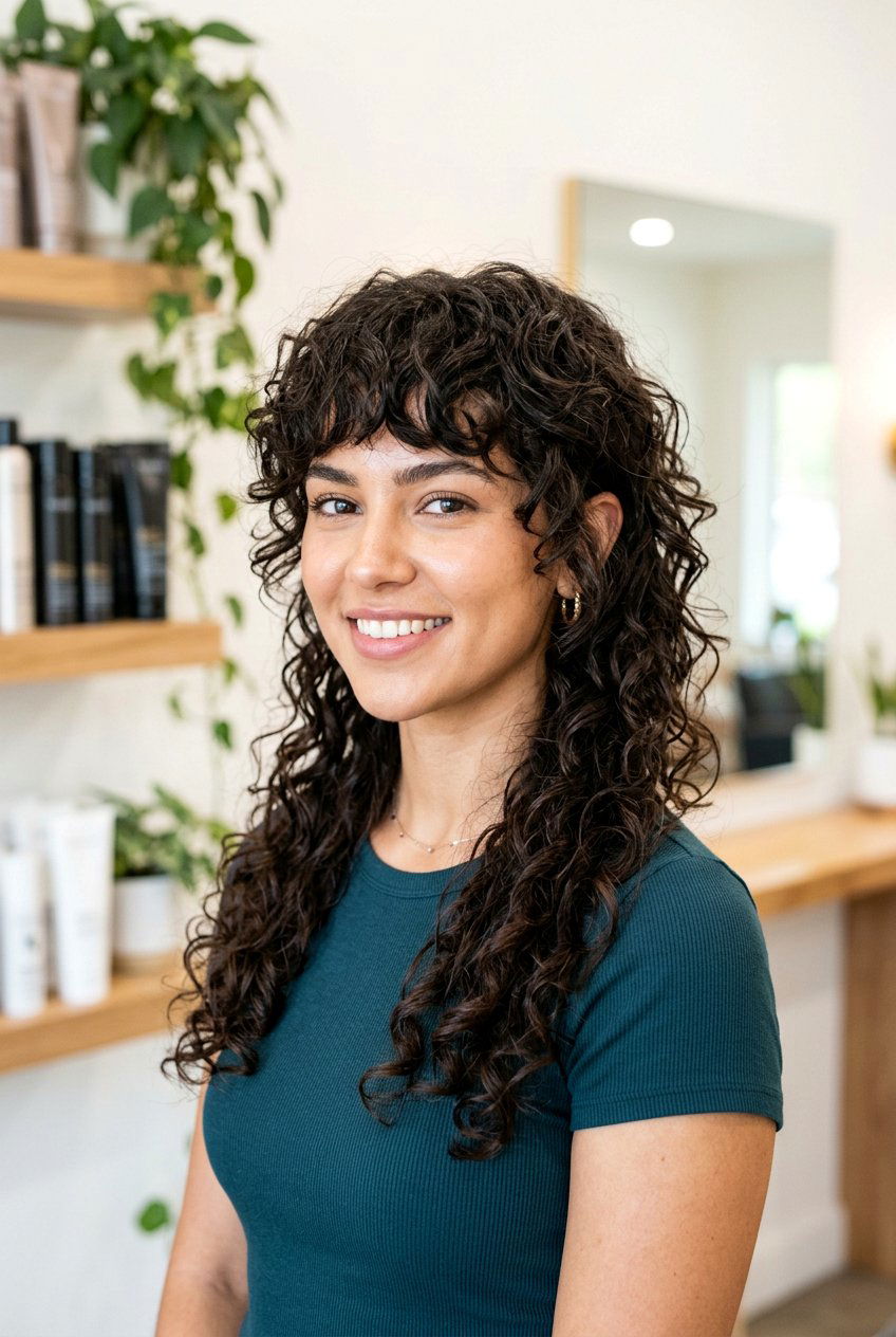 Curly Mullet With Bangs - 20 curly hair with bangs - 20 curly hair with bangs