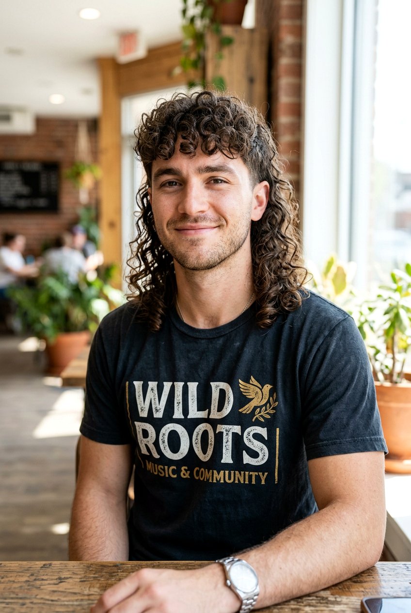 Curly Mullet With Fringe - 20 taper mullet for curly hair men - 20 taper mullet for curly hair men