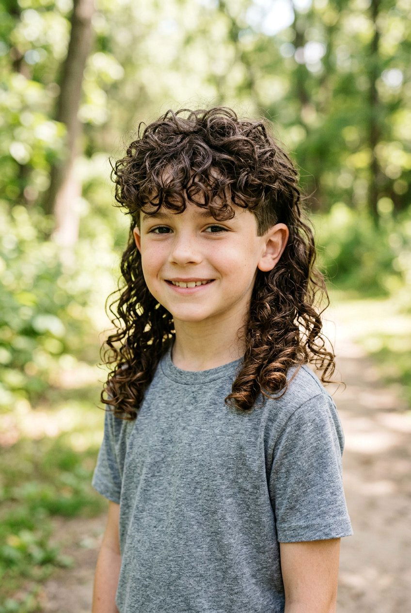 Curly Mullet With Fringe - 20 curly mullet haircut for boys - 20 curly mullet haircut for boys