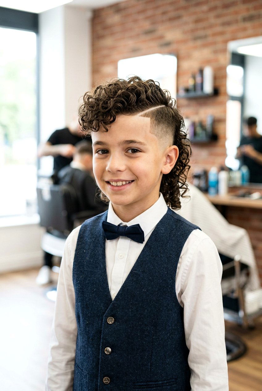 Curly Mullet With Hard Part - 20 curly mullet haircut for boys - 20 curly mullet haircut for boys