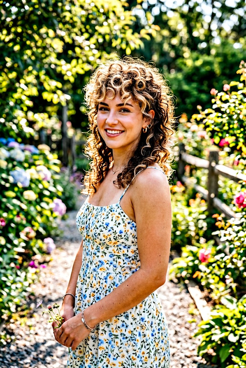 Curly Mullet With Highlights - 20 curly mullet for women - 20 curly mullet for women