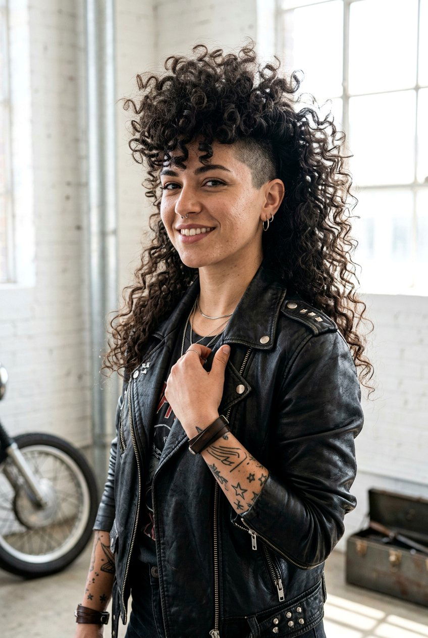 Curly Mullet With Undercut - 20 curly mullet for women - 20 curly mullet for women