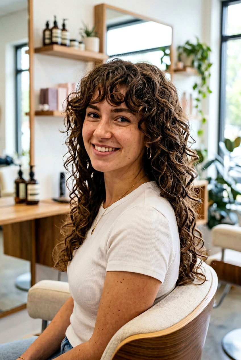 Curly Octopus Haircut With Curtain Bangs - 20 octopus haircut with curtain bangs - 20 octopus haircut with curtain bangs