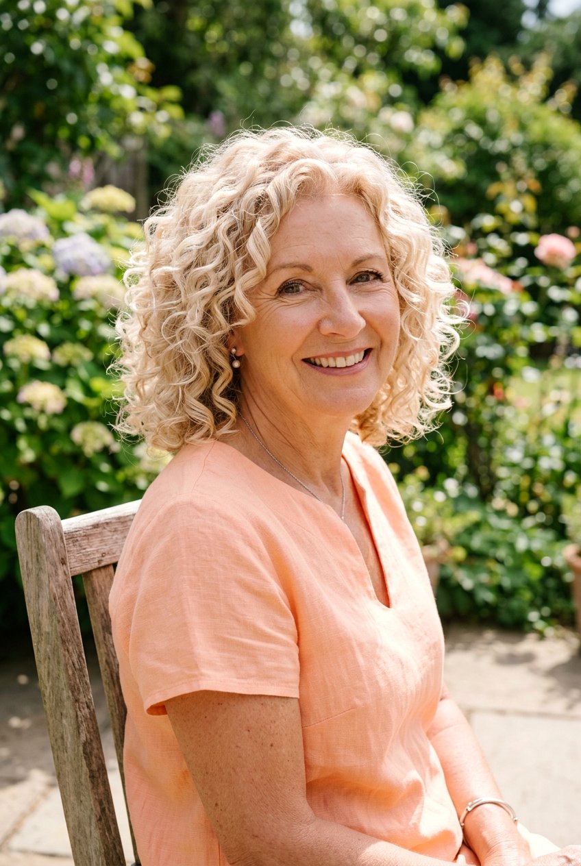 Curly Pearl Blonde Hair - 20 pearl blonde for women over 60 - 20 pearl blonde for women over 60