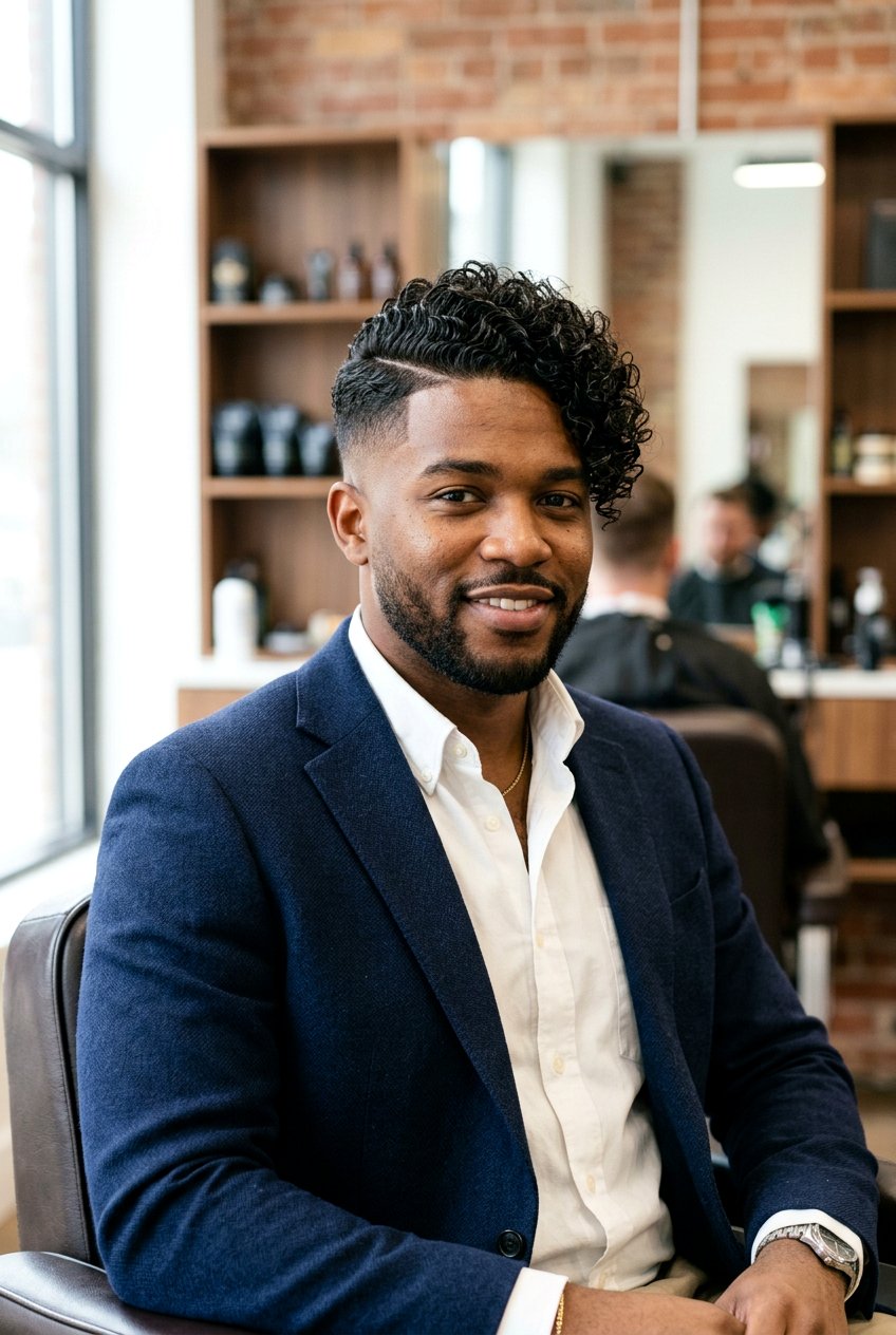 Curly Perm Comb Over For Men - 20 curly perm for men - 20 curly perm for men