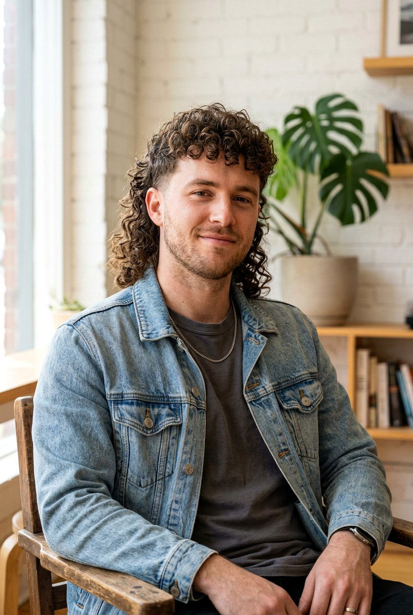 Curly Perm Mullet For Men - 20 curly perm for men - 20 curly perm for men