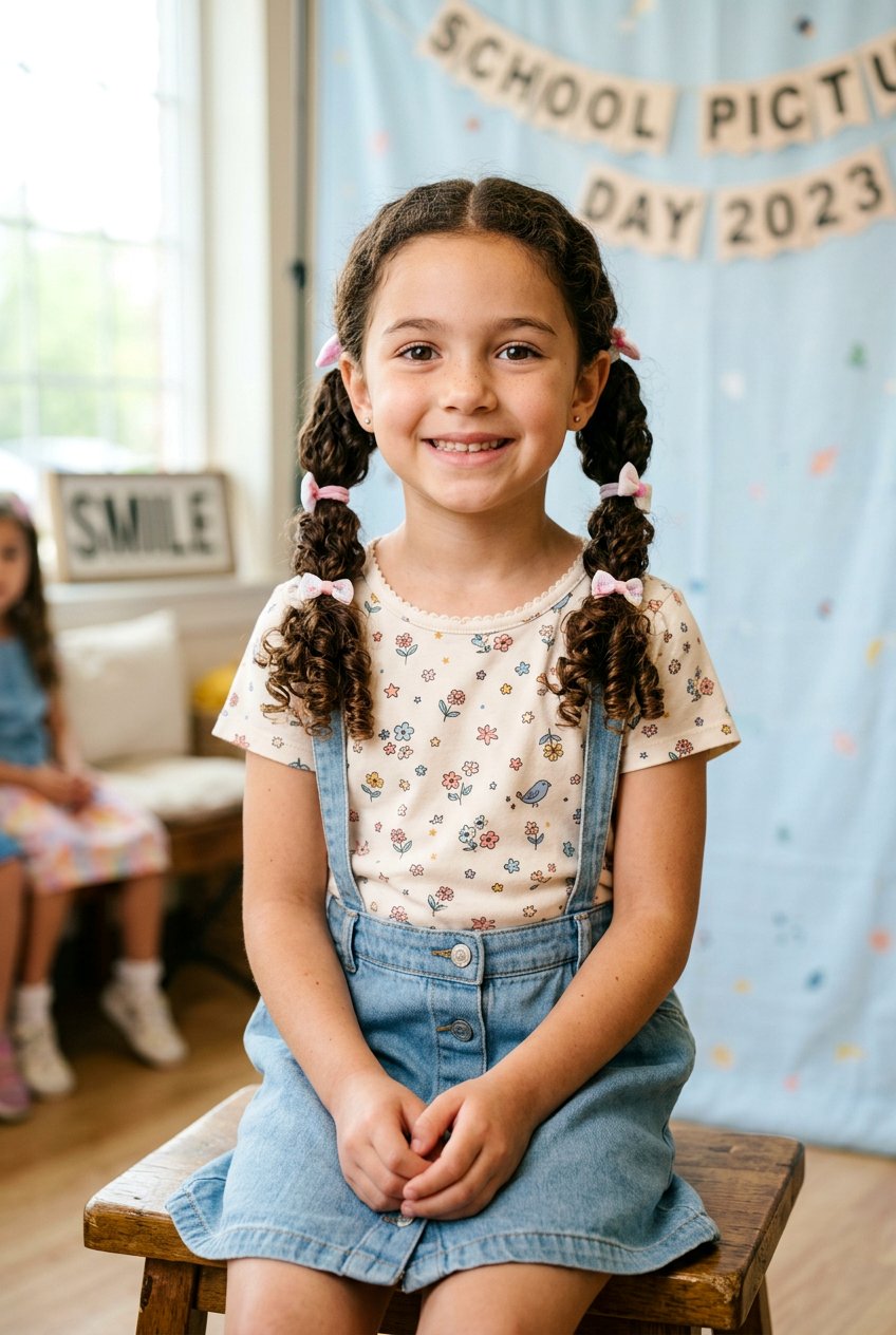 Curly Pigtails For Picture Day - 20 school picture day curls - 20 school picture day curls