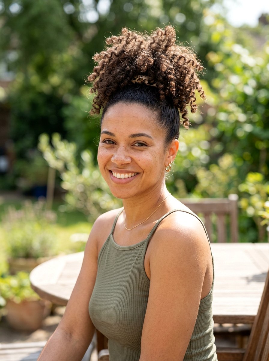 Curly Pineapple No Wash Hairstyle - 20 no wash day hairstyles - 20 no wash day hairstyles