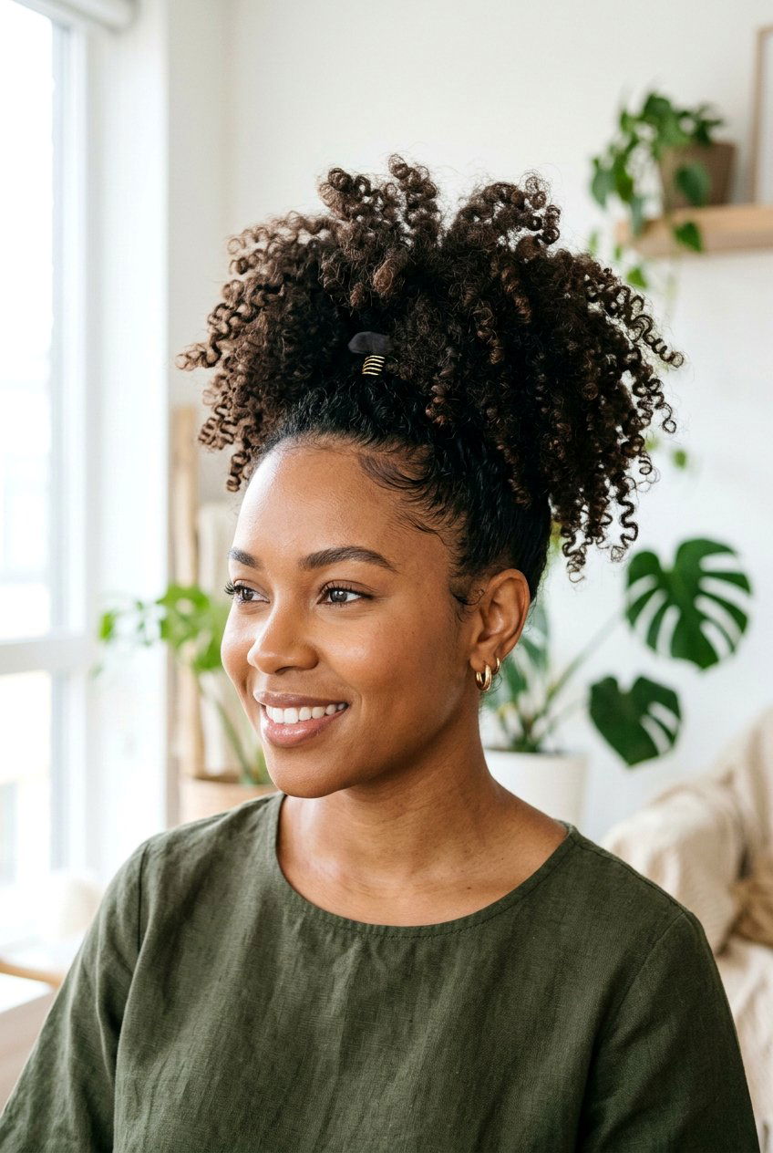 Curly Pineapple Updo - 20 formal updo hairstyles - 20 formal updo hairstyles