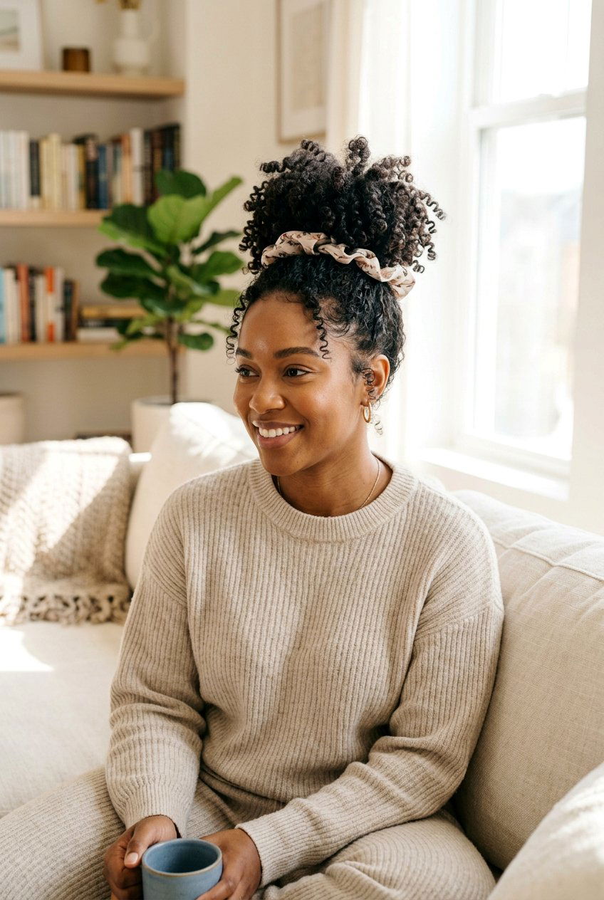 Curly Pineapple Updo For Humid Nights - 20 monsoon friendly hairstyles - 20 monsoon friendly hairstyles