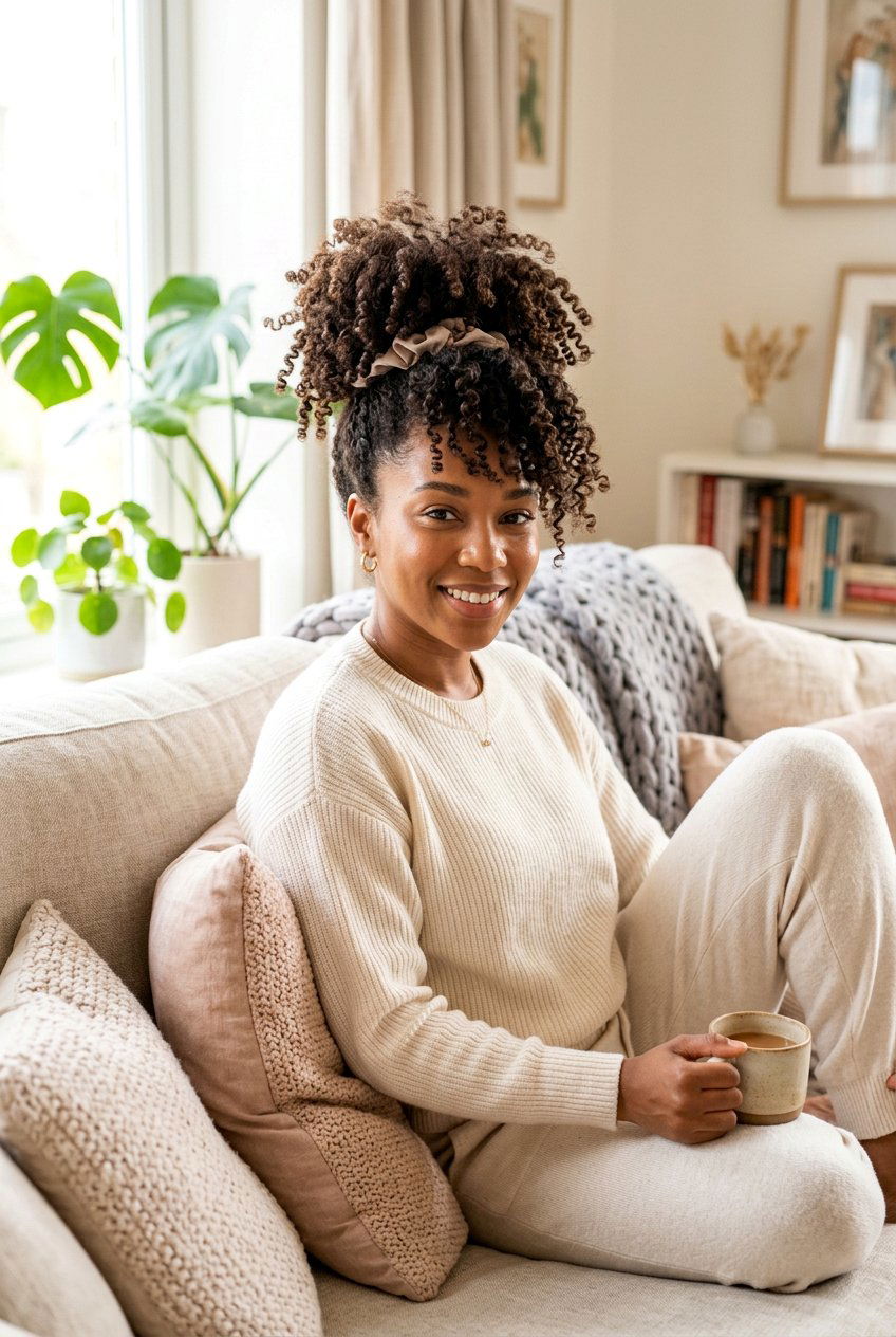 Curly Pineapple Updo On Clean Hair - 20 clean hair day hairstyles - 20 clean hair day hairstyles