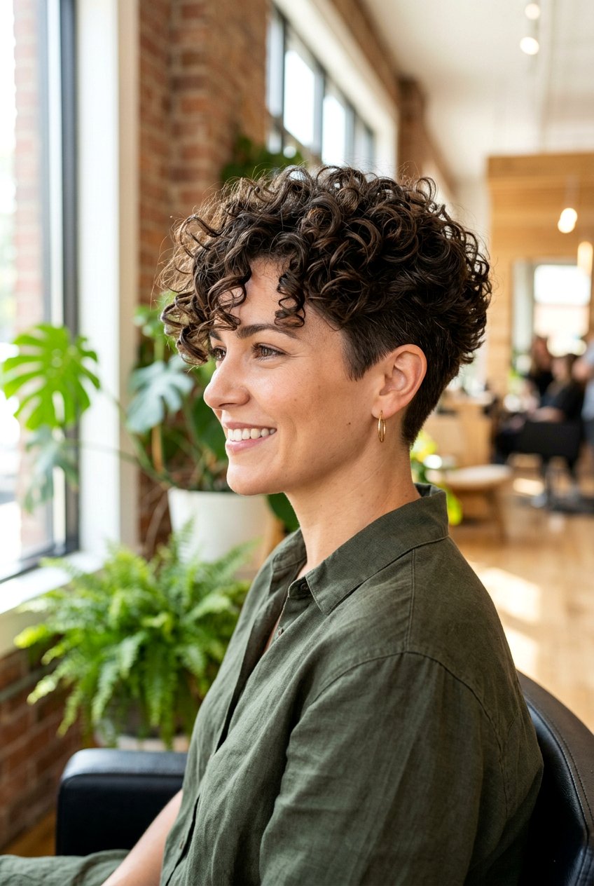 Curly Pixie Cut - 20 low maintenance haircuts for curly hair - 20 low maintenance haircuts for curly hair