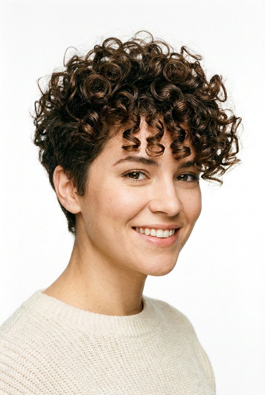 Curly Pixie Cut - 20 pixie haircuts for women - 20 pixie haircuts for women