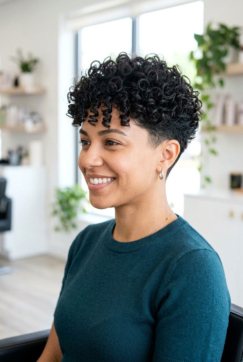 Curly Pixie Cut - 20 short haircuts for thick hair - 20 short haircuts for thick hair