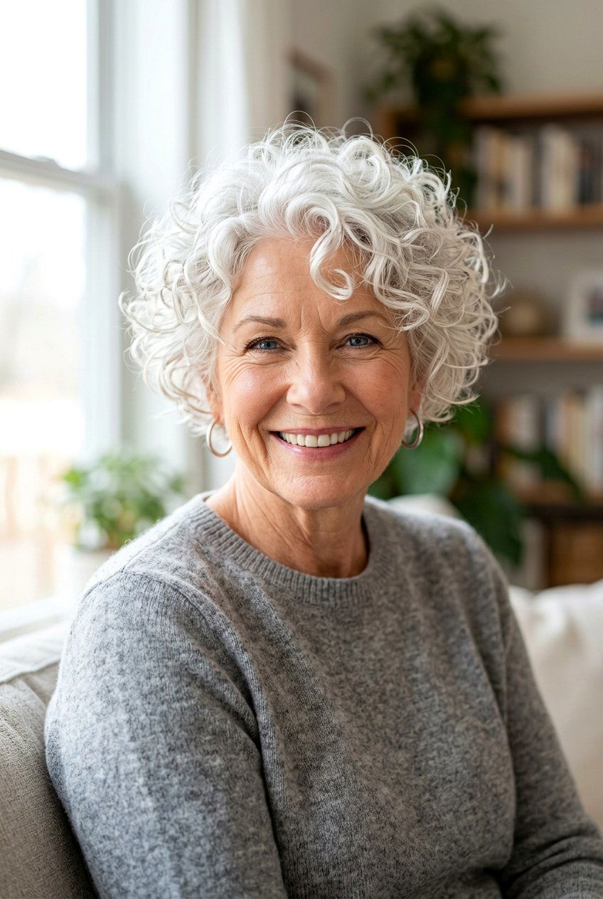 Curly Pixie Cut - 20 short hairstyles for women over 60 - 20 short hairstyles for women over 60