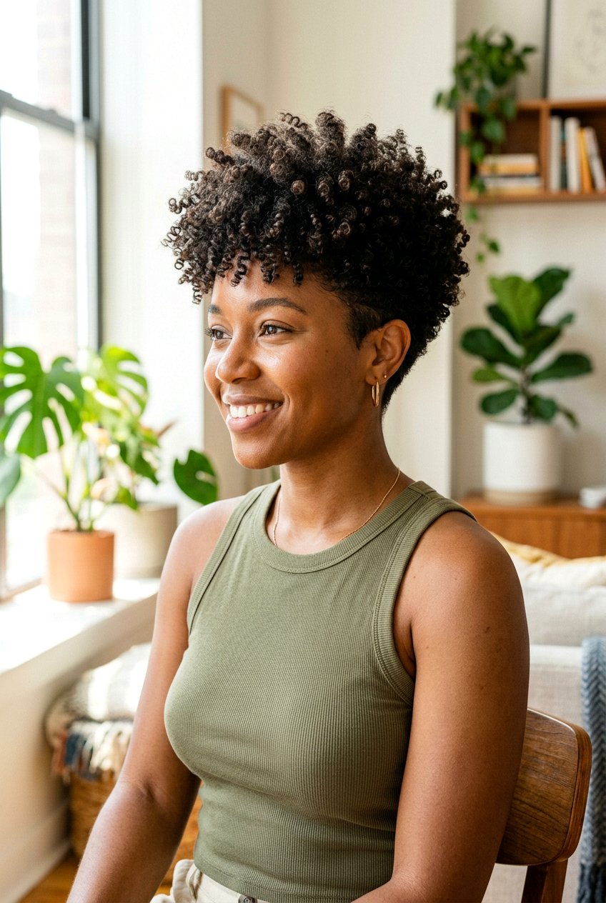 Curly Pixie Cut - 20 summer haircut ideas for women - 20 summer haircut ideas for women