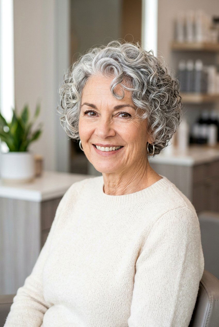 Curly Pixie Cut - 20 wash and wear short hairstyles for older women - 20 wash and wear short hairstyles for older women