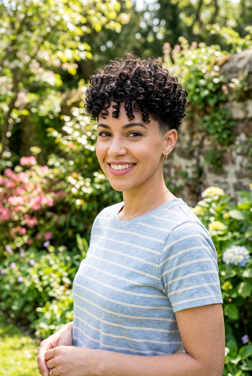 Curly Pixie Cut - 20 low maintenance haircut for moms with curly hair - 20 low maintenance haircut for moms with curly hair