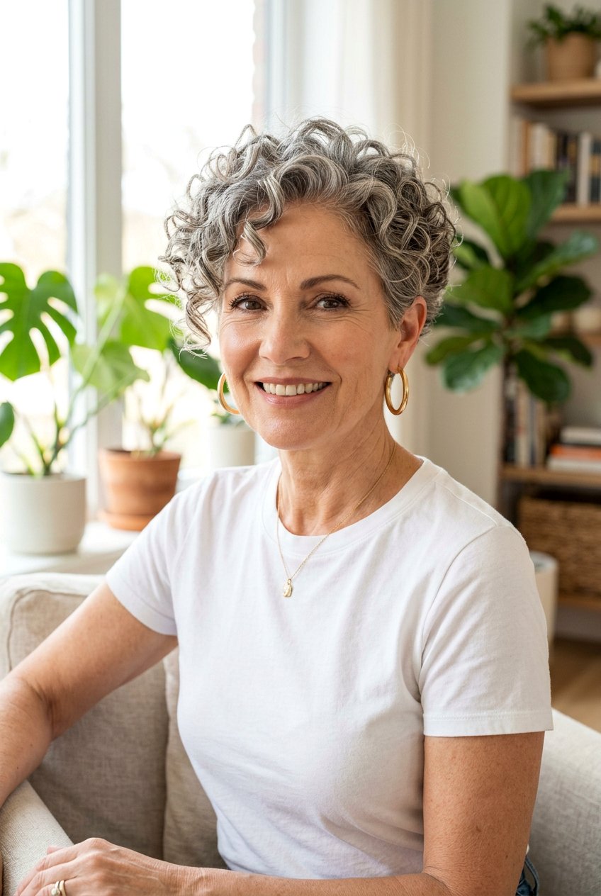 Curly Pixie Cut - 20 low maintenance pixie for mature women - 20 low maintenance pixie for mature women