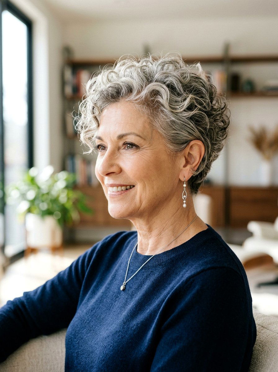 Curly Pixie Cut - 20 older women wedding guest hair ideas - 20 older women wedding guest hair ideas