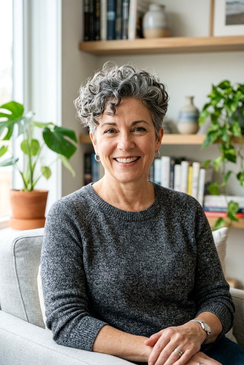 20 Elegant Curly Pixie Styles for Older Women to Try Now