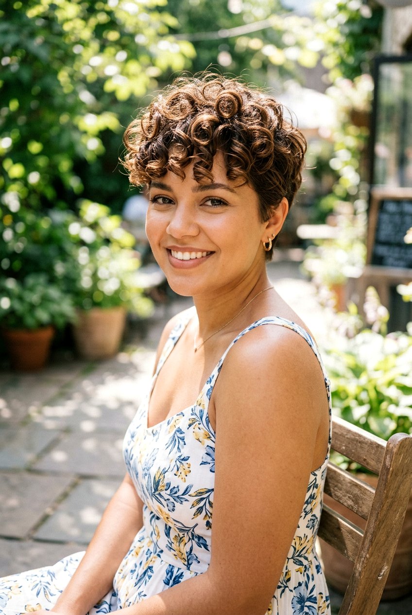 Curly Pixie Cut For Round Face - 20 flattering pixie for round face - 20 flattering pixie for round face