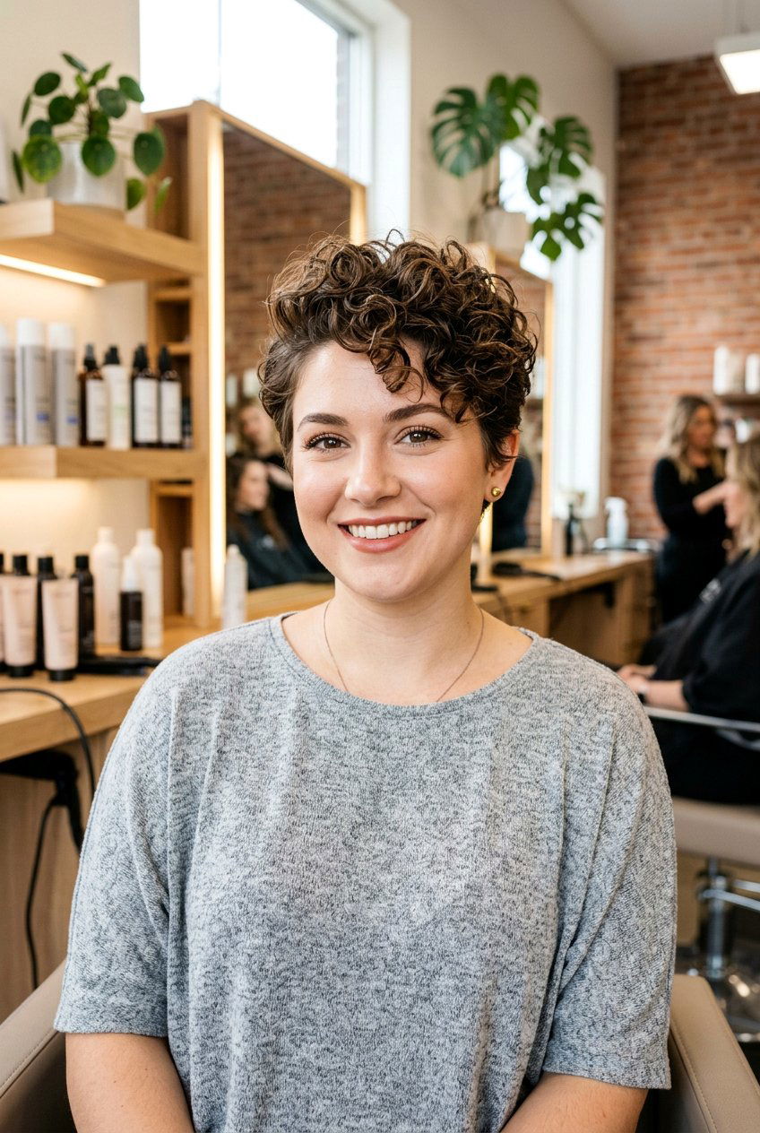 Curly Pixie Cut For Round Face - 20 curly pixie for older women - 20 curly pixie for older women