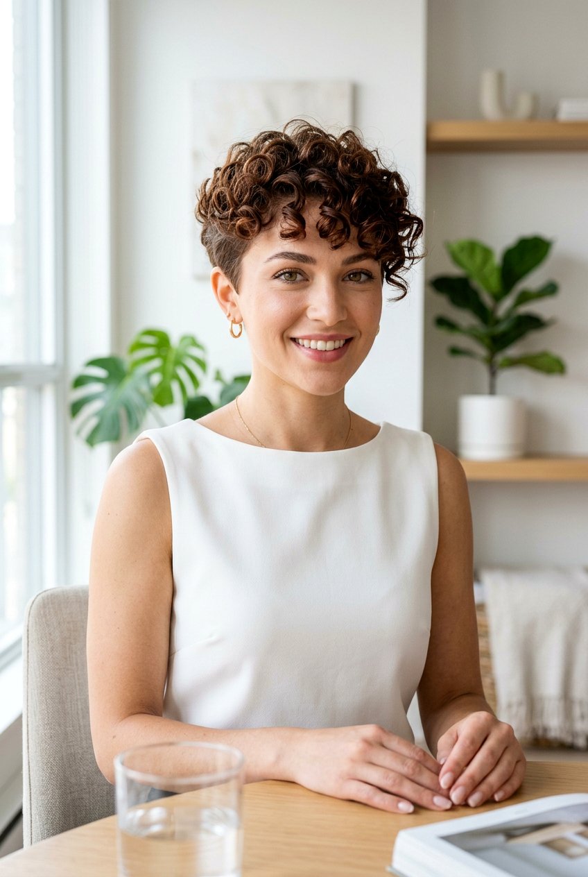 Curly Pixie Cut Short Bangs - 20 short bangs for curly hair women - 20 short bangs for curly hair women