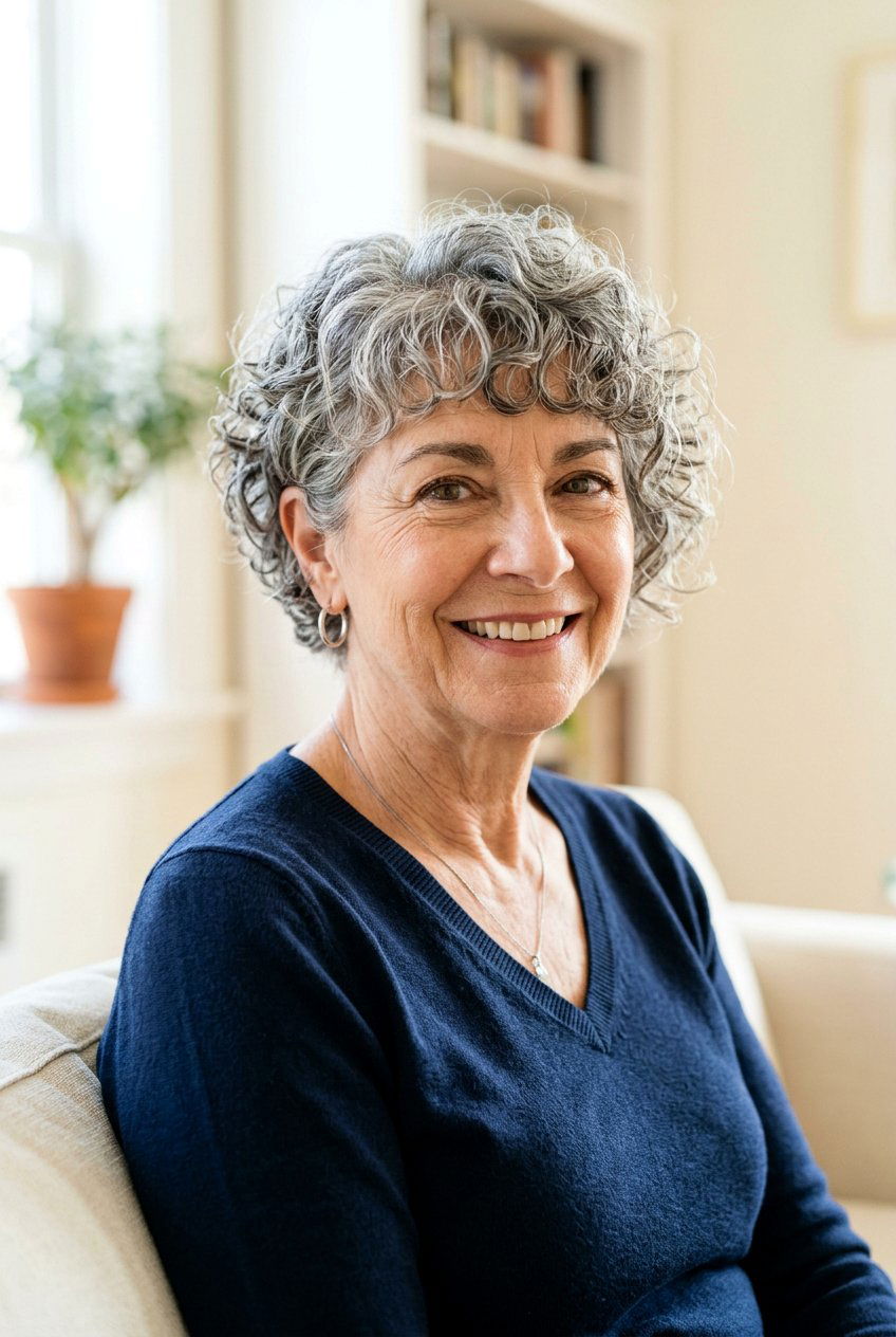 Curly Pixie Cut With Bangs - 20 curly pixie for older women - 20 curly pixie for older women