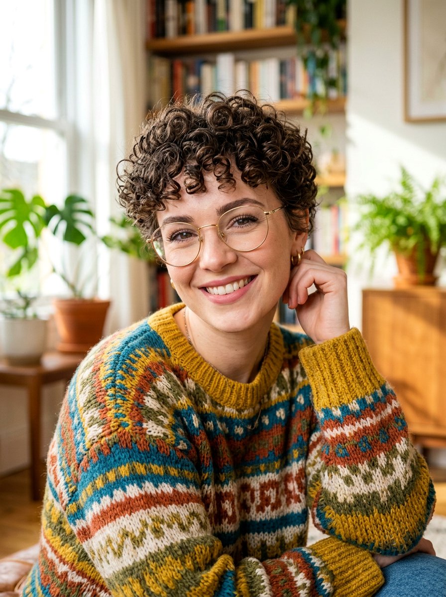 Curly Pixie Cut With Glasses - 20 short hairstyles for women with glasses and thin hair - 20 short hairstyles for women with glasses and thin hair