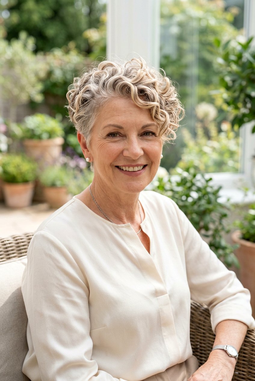 Curly Pixie Cut With Highlights - 20 curly pixie for older women - 20 curly pixie for older women