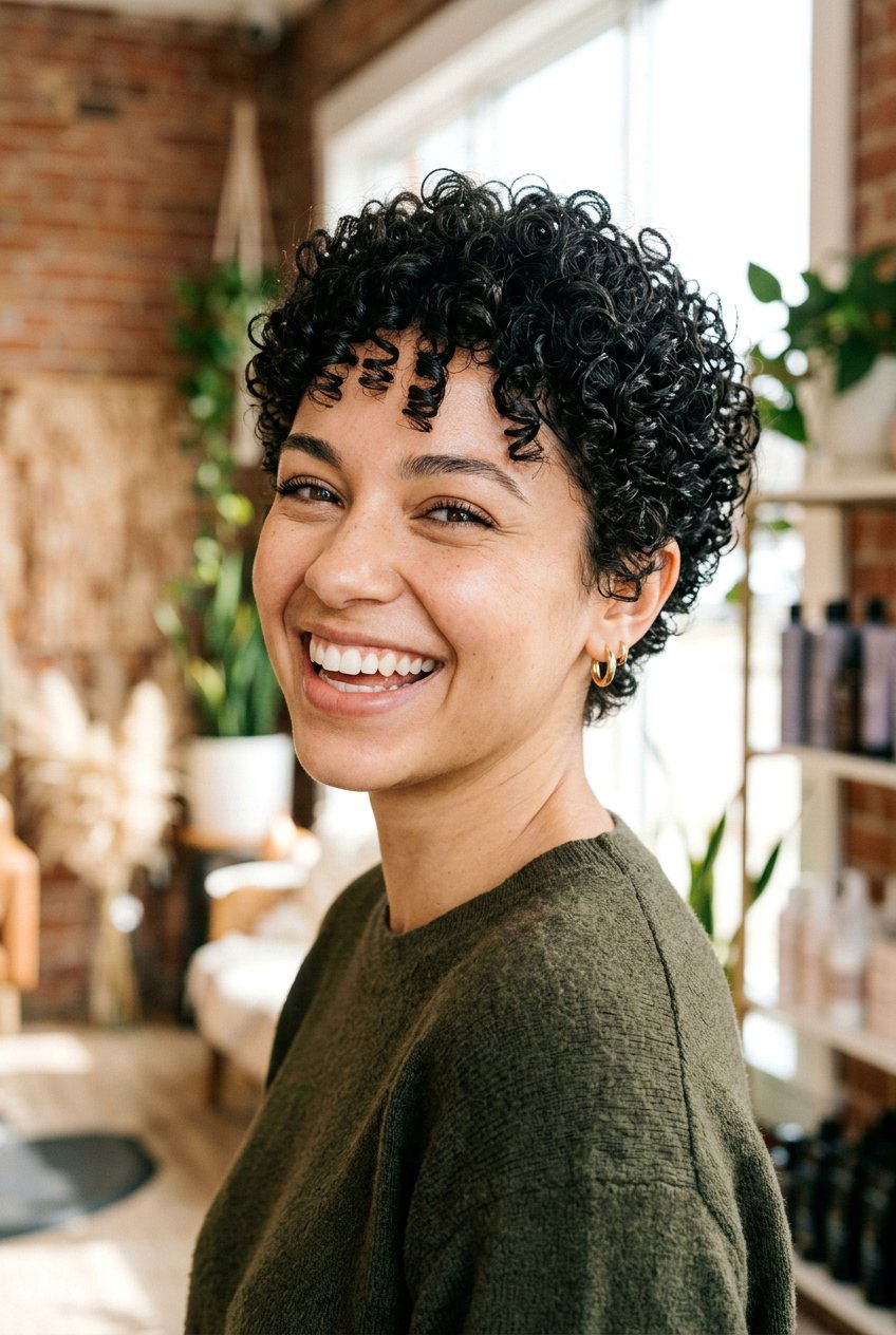 Curly Pixie Haircut - 20 easy care short hairstyles - 20 easy care short hairstyles
