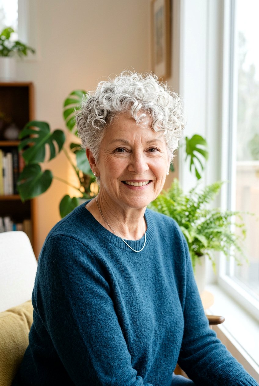 Curly Pixie Haircut - 20 no fuss haircuts for older women - 20 no fuss haircuts for older women