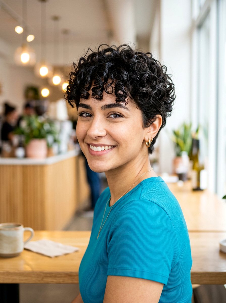 Curly Pixie Haircut With Defined Fringe - 20 elegant pixie haircut with fringe - 20 elegant pixie haircut with fringe